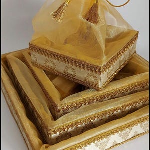 Wedding trays, Wedding Tray, Wedding Thaal, Wedding Invitation Basket, Desi Wedding Style, Saghun Trays