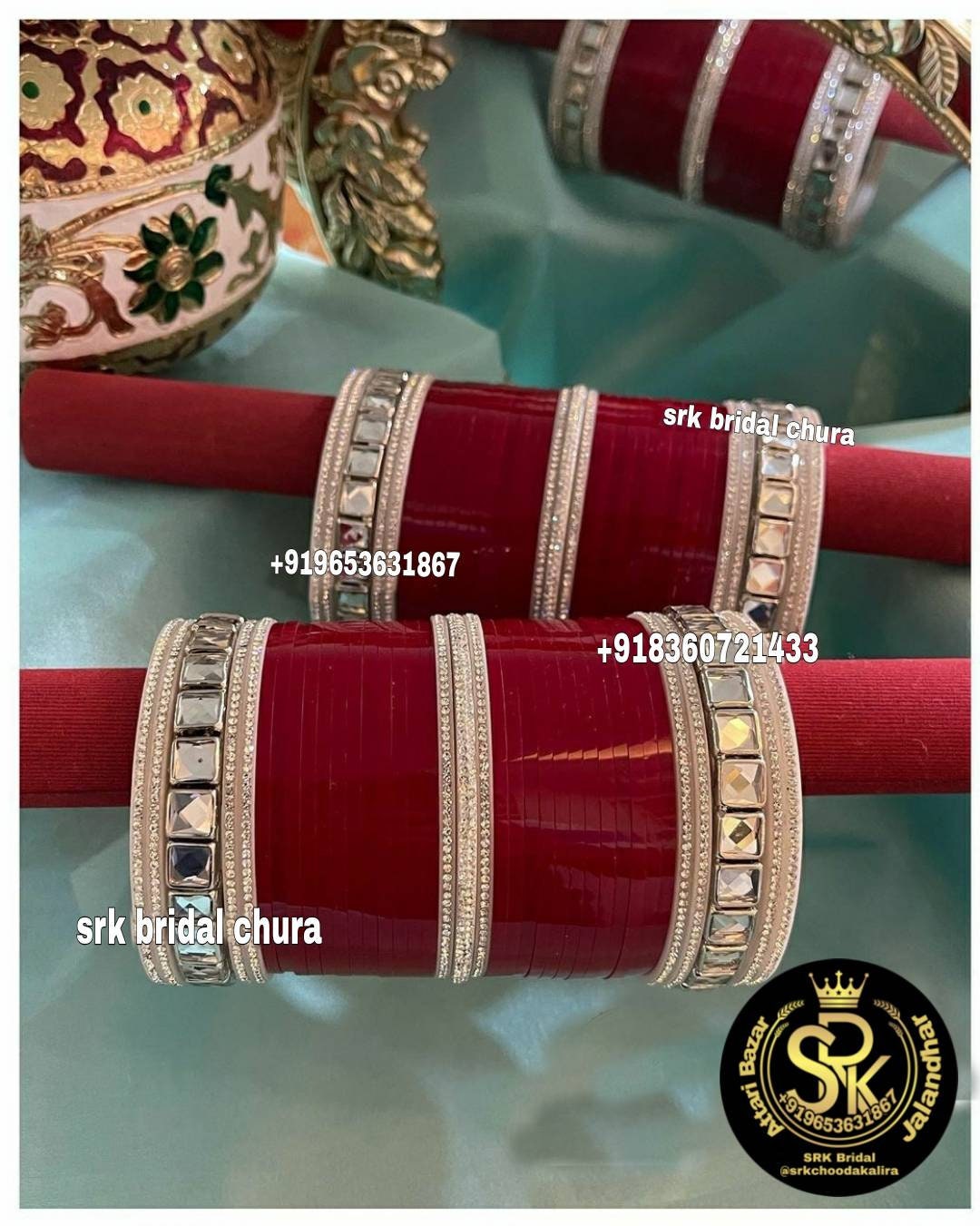 bridal jewelary| Bridal Punjabi Chura Wedding Red/Golden