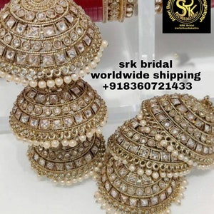 Polaki Bridal Kaleera, Indian Wedding Jewelry, Punjabi Kalire, Kaleeras, Kaleere, Kalira by srk