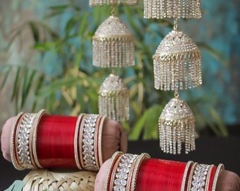 Bridal Chura Kaleeras combo Traditional Set, Wedding Chooda, Indian Bridal Bangles, Sikh Choora