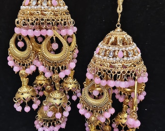 Kaleeras in baby pink clear unique style , Kaleere , Kaleera , Kalire , Kalira Bangle by srk