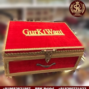 Bridal Box Trousseaus Trunk Wedding Packing Gift Box Punjabi Lehnga Box , Indian Wedding Box , Makeup Box , Vanity Box , Banarsi Box image 1