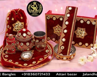 Wedding Card, Mahroon Maiyan Set, Punjabi , Shagun essentials, wedding, Traditions Punjabi Styles,