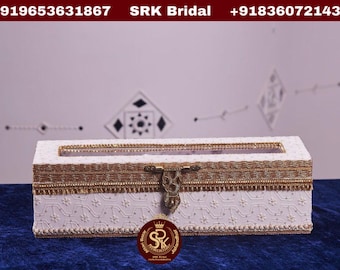 Chura Kaleeras Box in Pink Colours Banarsi Style , wedding accessories, Gifts , Jewellery Box, Sikh Wedding