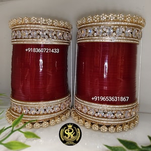 Bridal Churas in rich Mahrun Colour , Choora , Chooda , Chuda Bangles , Churas