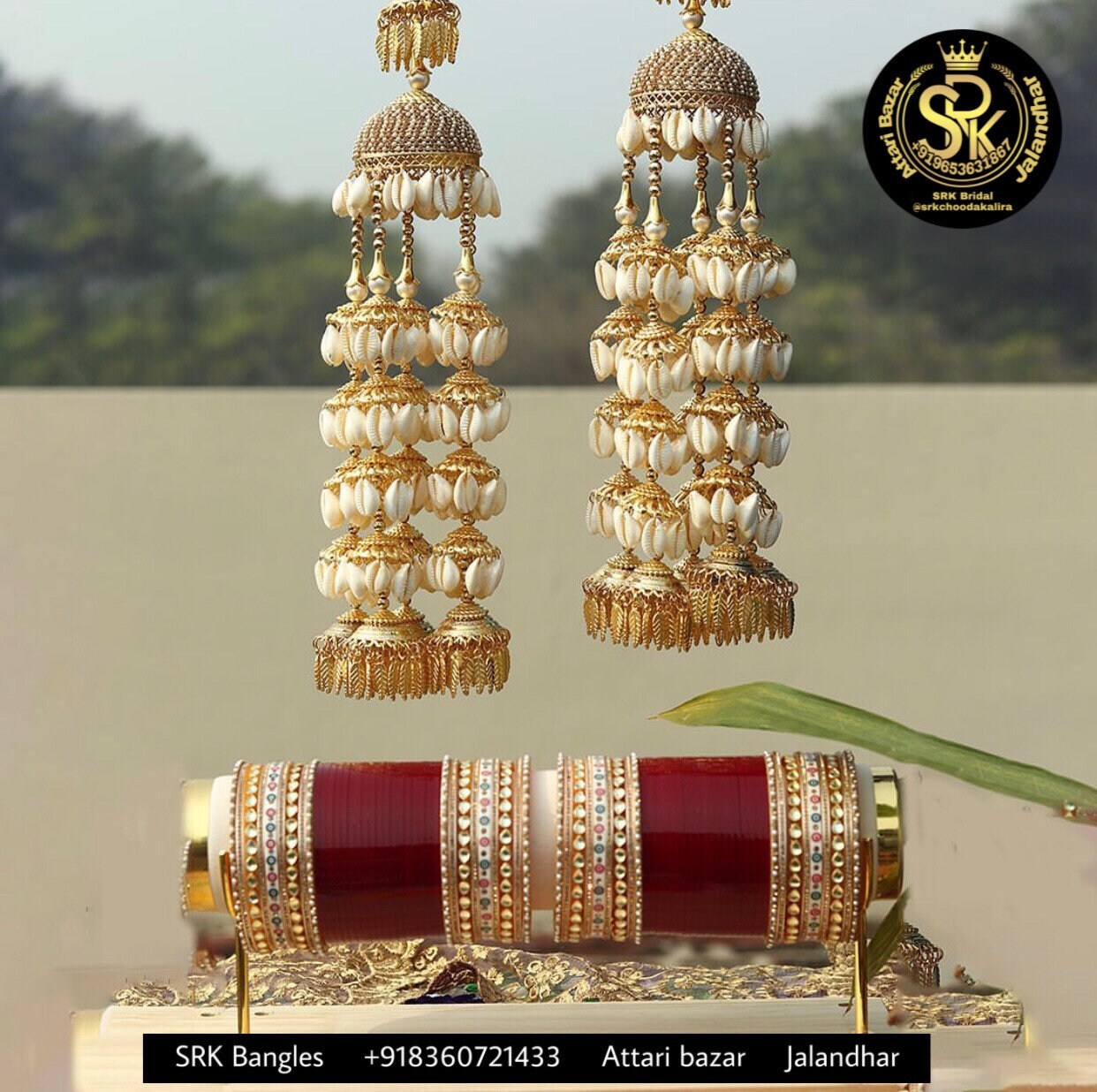 Bridal Bangles , Bangle Set , Mehrun with Zarican, Choora, Chura, Chooda, Chuda, Chooras by SRK