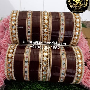 Traditional Bridal Chura Set | Elephant Kada Bangles | Punjabi Wedding Chooda | Red Bridal Bangle Set for Indian Brides, Red Chura for Bride
