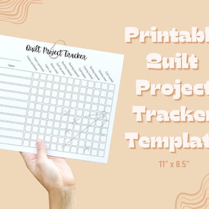 Printable Quilt Project Tracker Template - Quilting Memory Journaling