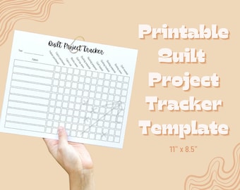 Printable Quilt Project Tracker Template - Quilting Memory Journaling