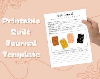 Printable Quilt Journal Template - Quilting Memory Journaling