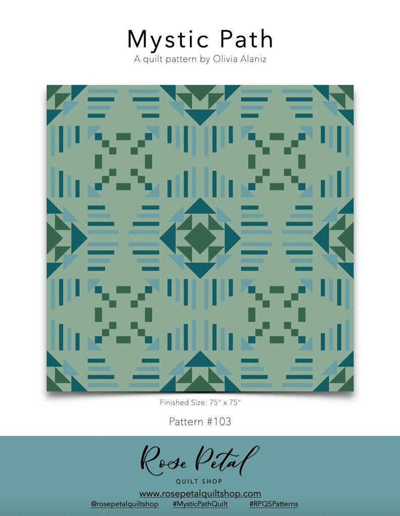 Mystic Path Quilt Pattern PDF Digital Only Rose Petal Quilt Shop Etsy