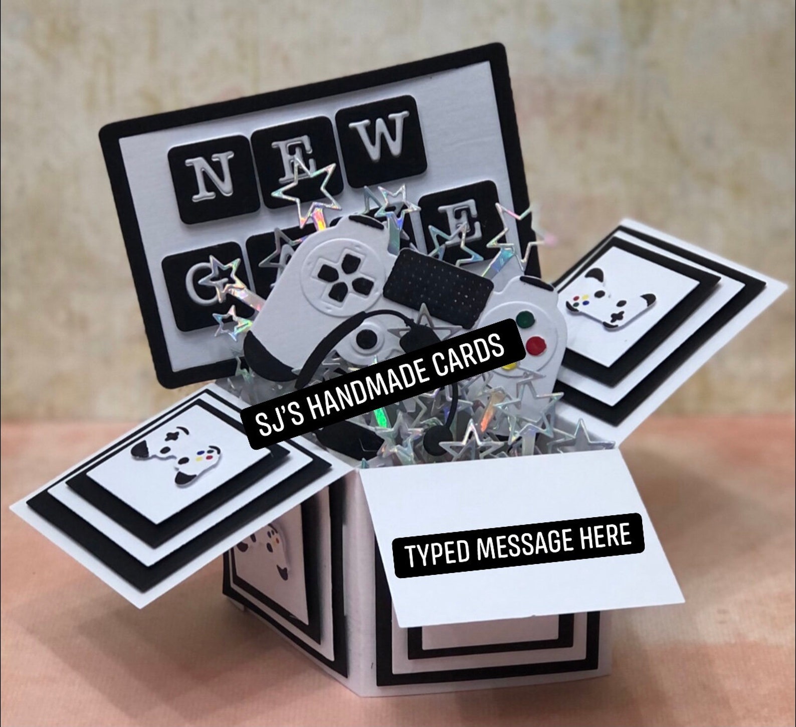 LEVEL UP GAMERS new game pop up box card Etsy