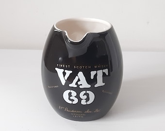 Vintage Wade Pottery VAT 69 Scotch Whisky Water Jug – Barware Pitcher 1970s/1980s