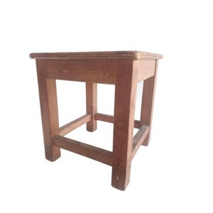 Vintage French Handmade Wooden Stool Tabouret  Stool Side Stool Scruffy Stool Workshop Stool Atelier Painter Stool Shabby Stool Circa 1980’s