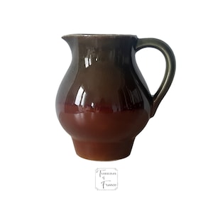 Vintage French Small Ceramic Pitcher Digoin Sarreguemines  Jug Serving Pitcher Pichet Kitchen Decor Gift Flower Display Circa 1980’s