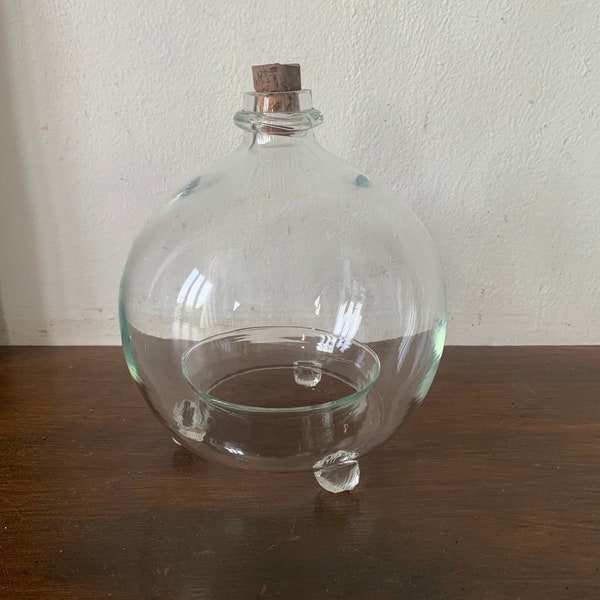 Antique French Blown Glass Fly Catcher Fly Trap Wasp Mosquito Hornet Trap Fruit Fly Trap Mouth Blown Trap Handmade insect Catcher Circa1900’