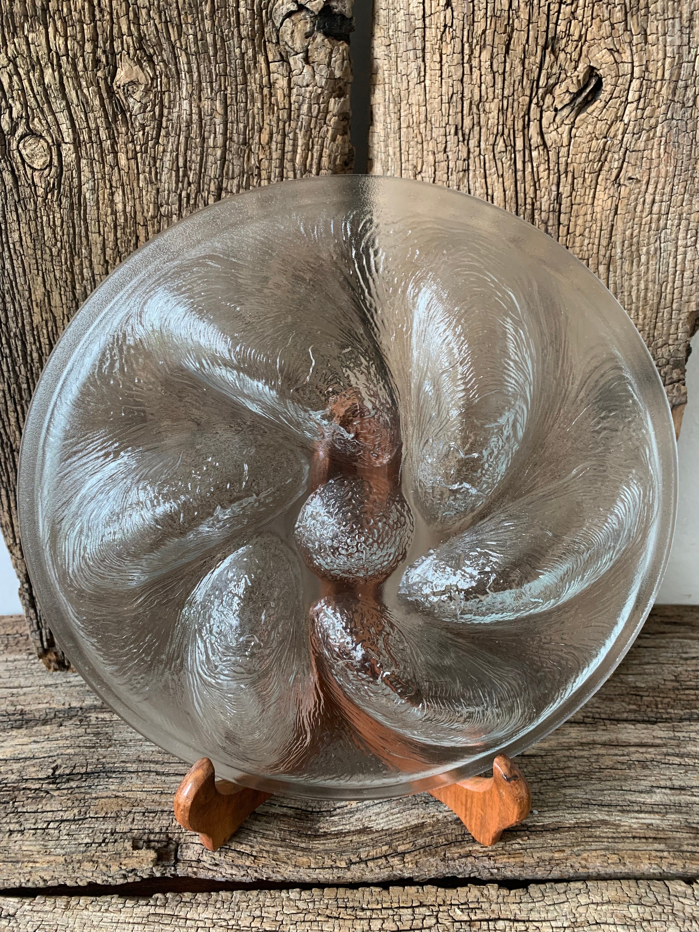 Gien - Plate - Magnifique série de 6 assiettes à huîtres - Slush