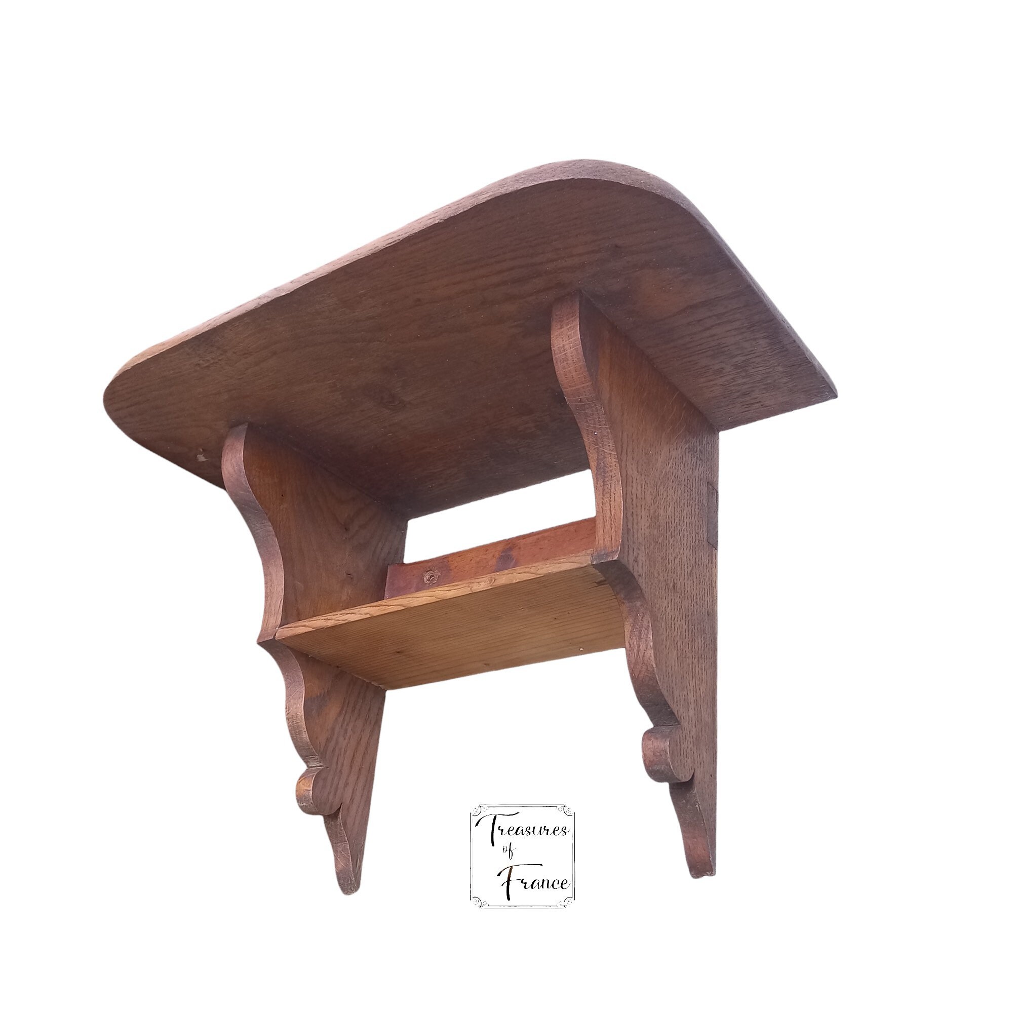 Vintage Français Trouvé Étagère Murale Suspendue Knick-Knack Cuisine Affichage Ornement Bois de Chên