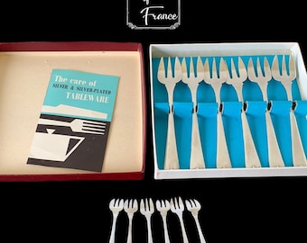 銀メッキのケーキ・デザートフォーク5本、銀食器、カトラリー - Etsy 日本
