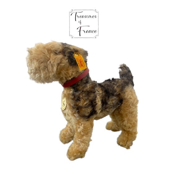 Vintage Steiff Schnauzer Terrier Replica Plush Dog (circa 2000s