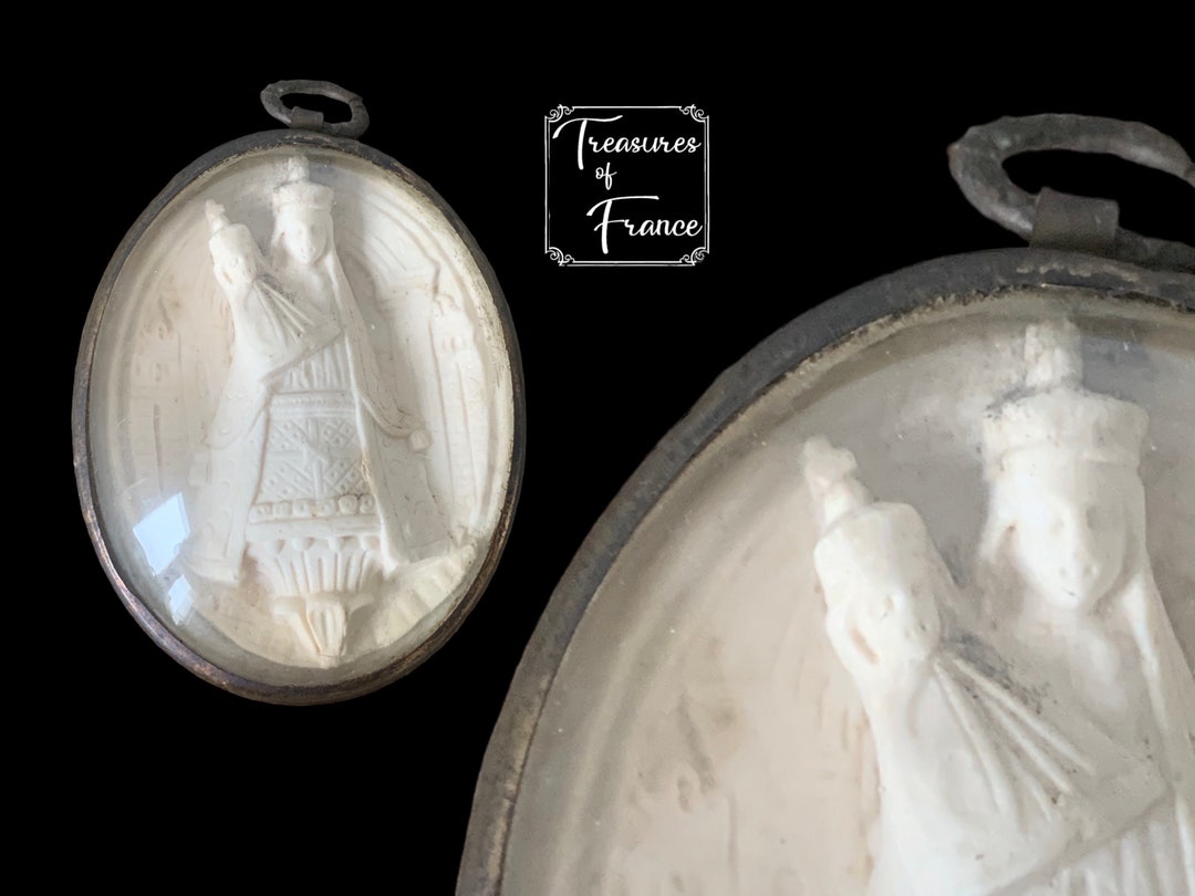 Antique Reliquary Religious Shrine Meerschaum of Blessed Virgin Mary ...