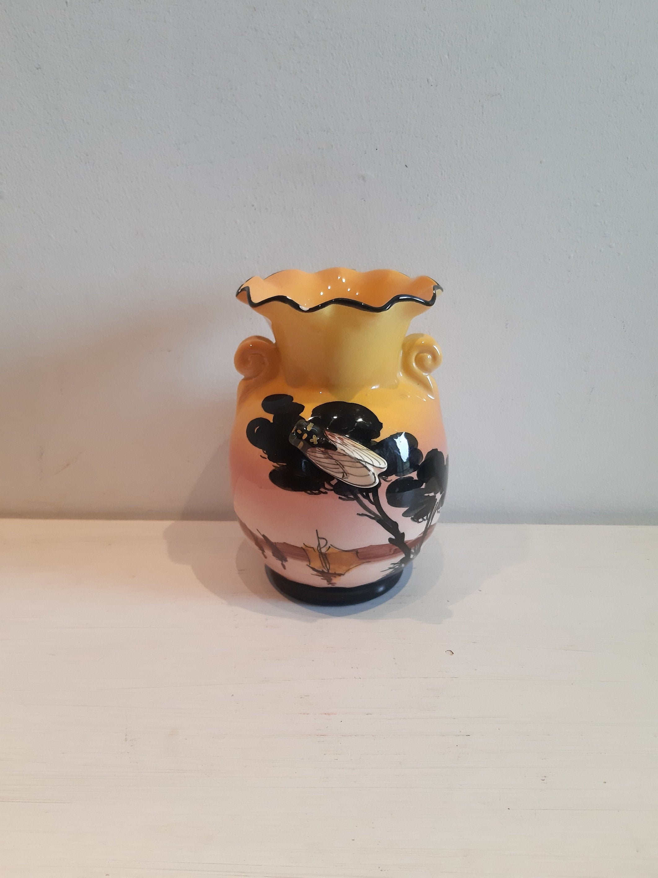 Vintage Rare French Ceramic Vase Genuine Marked SAP Vallauris