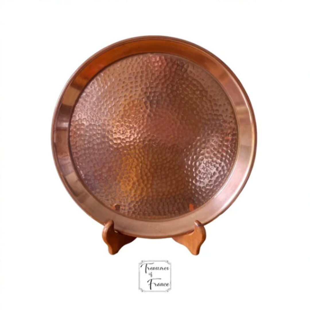 Vintage Small Copper Brass Tray/plate Serving Plate Handmade Etsy