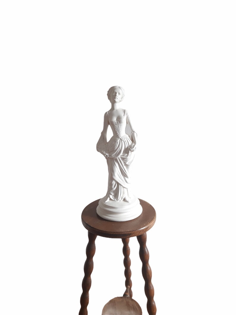 Shops Vintage French Painted Plaster Sculpture Classical Female Figure Lady Classic Style Figurine Female Boudoir Decor Display Circa 2000’s
