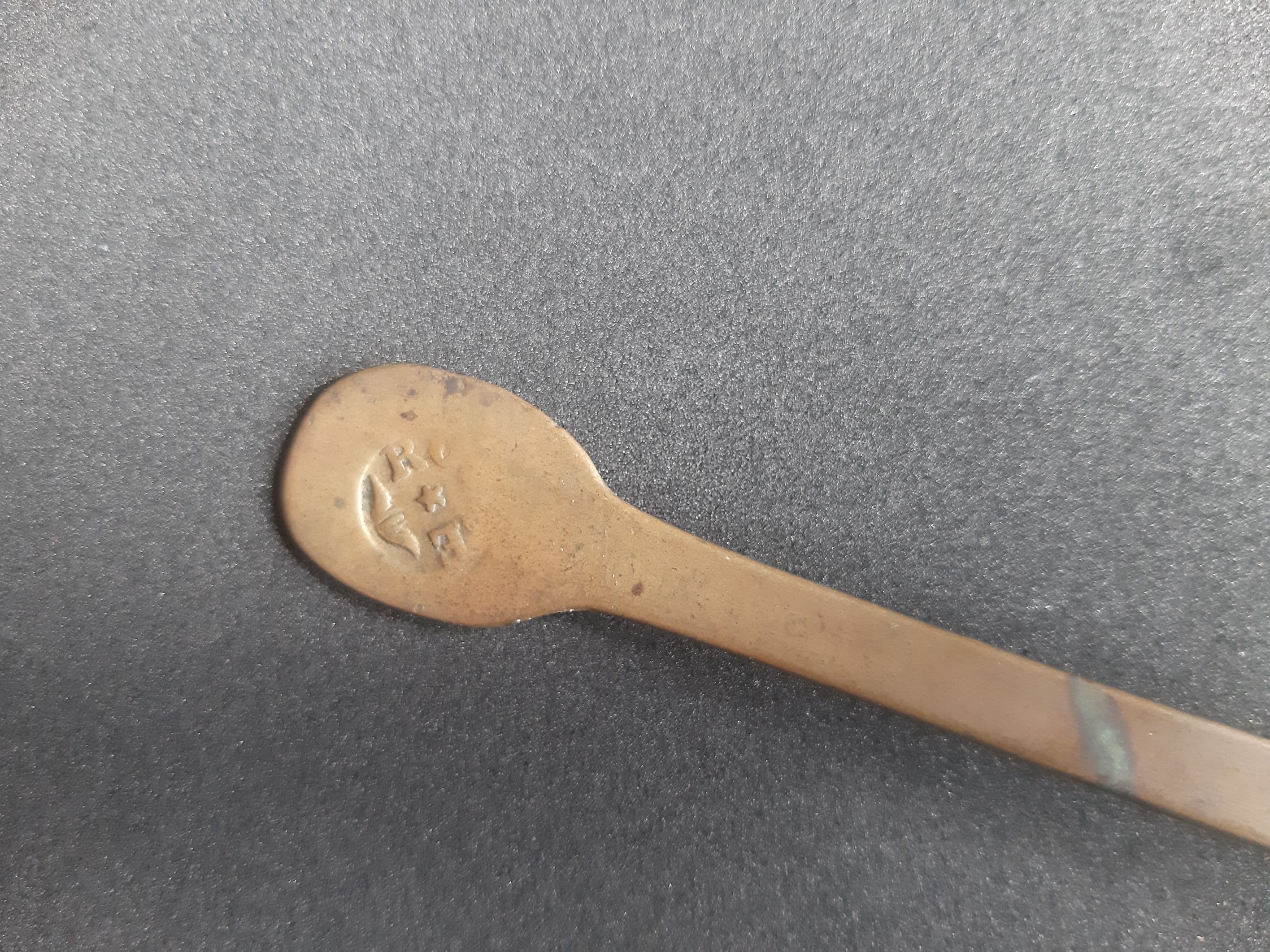 ヴィンテージ フランス製 真鍮スプーン 18世紀後半～19世紀初頭 粥を