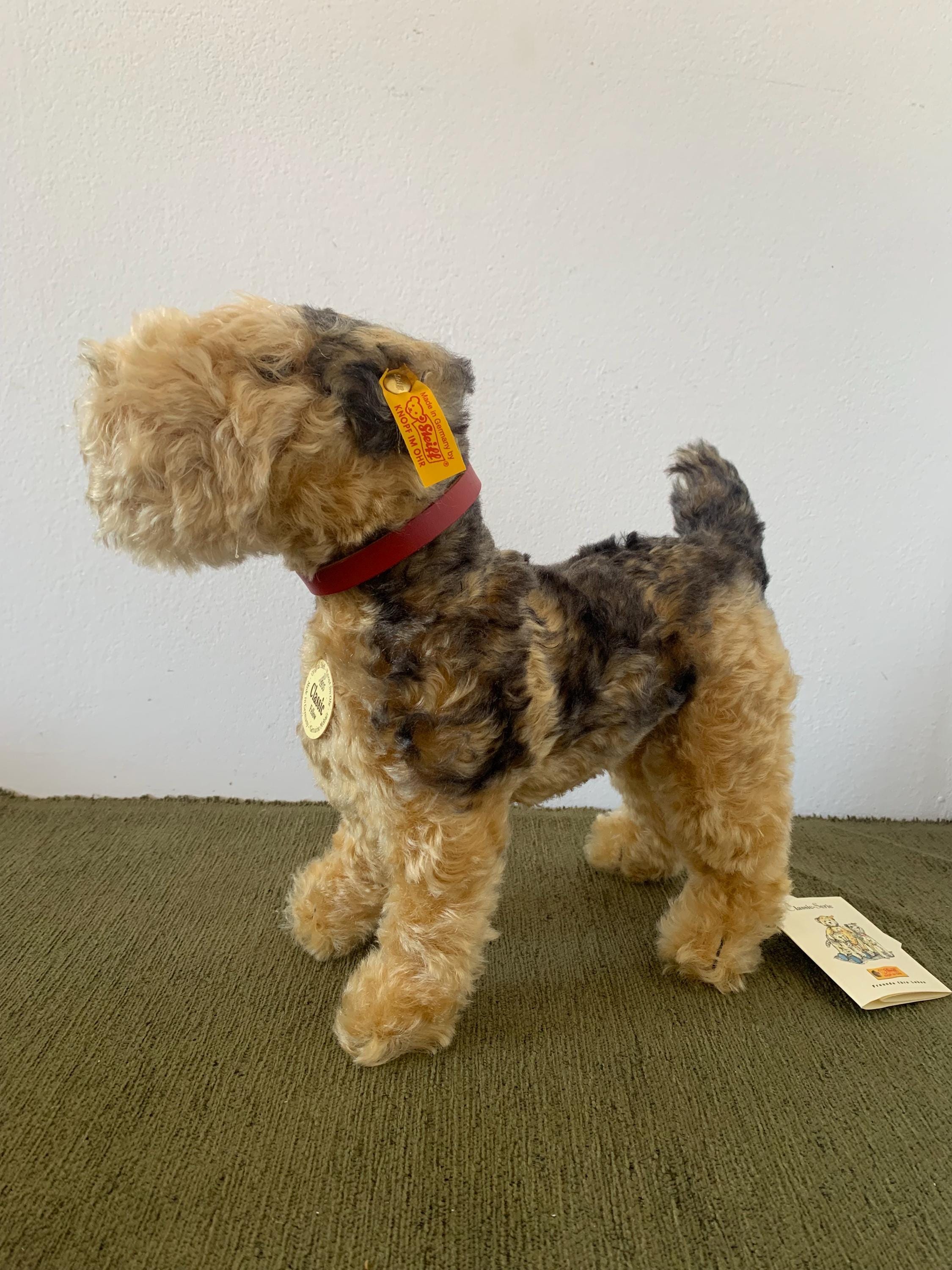Vintage Steiff Schnauzer Terrier Replica Plush Dog (circa 2000s
