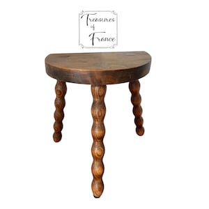 Stool  French Traditional Milking Stool  Bobbing Legs Small Stool Tabouret Vintage Rest Plinth Seating Plant Ornament Display Circa1970’s