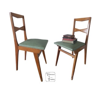 1960’s Furniture Wood And Vinyl Chair Display Seating Prop Dining Occasional Chair Style Scandinavian Modernist Retro Interior Circa1960’s
