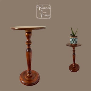 Vintage French Column Display Stand Wooden Plant Pot Stand Vase Display Ornament Decor Pedestal Plant Stand Storage Display Circa 1990’s