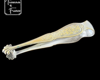 Antique Brass Silvered Metal Lion Claws Features Sugar Tongs Cutlery Serving Utensils Pince A Sucre Kitchenalia Collector Gift Circa 1930's