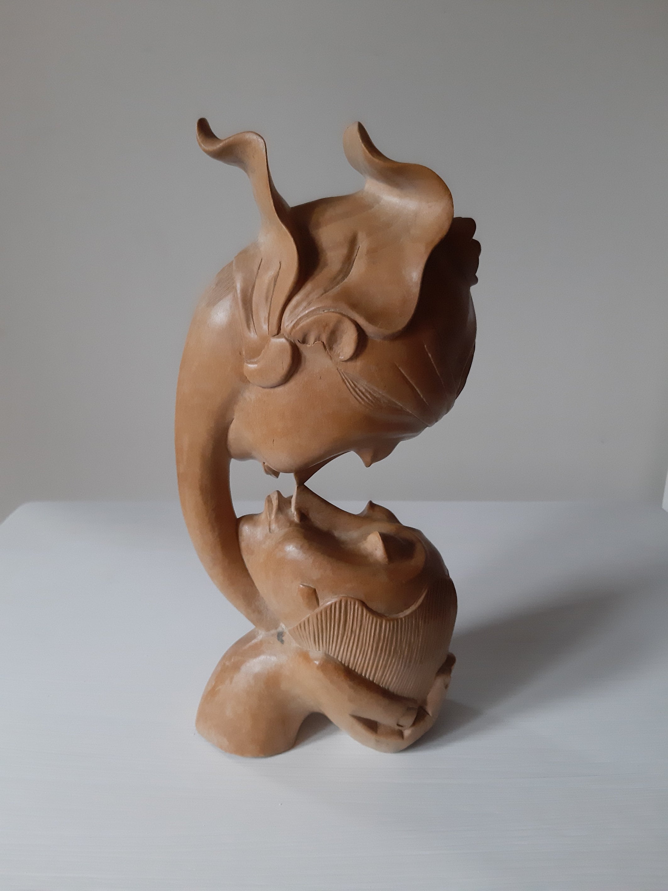 ヴィンテージ　小人の置物　JIM SIT UPS 1989 アンティーク Vintage Unique Wooden Sculpture Handmade and Carved From One