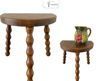 Stool  French Traditional Milking Stool  Bobbing Legs Small Stool Tabouret Vintage Rest Plinth Seating Plant Ornament Display Circa1980’s