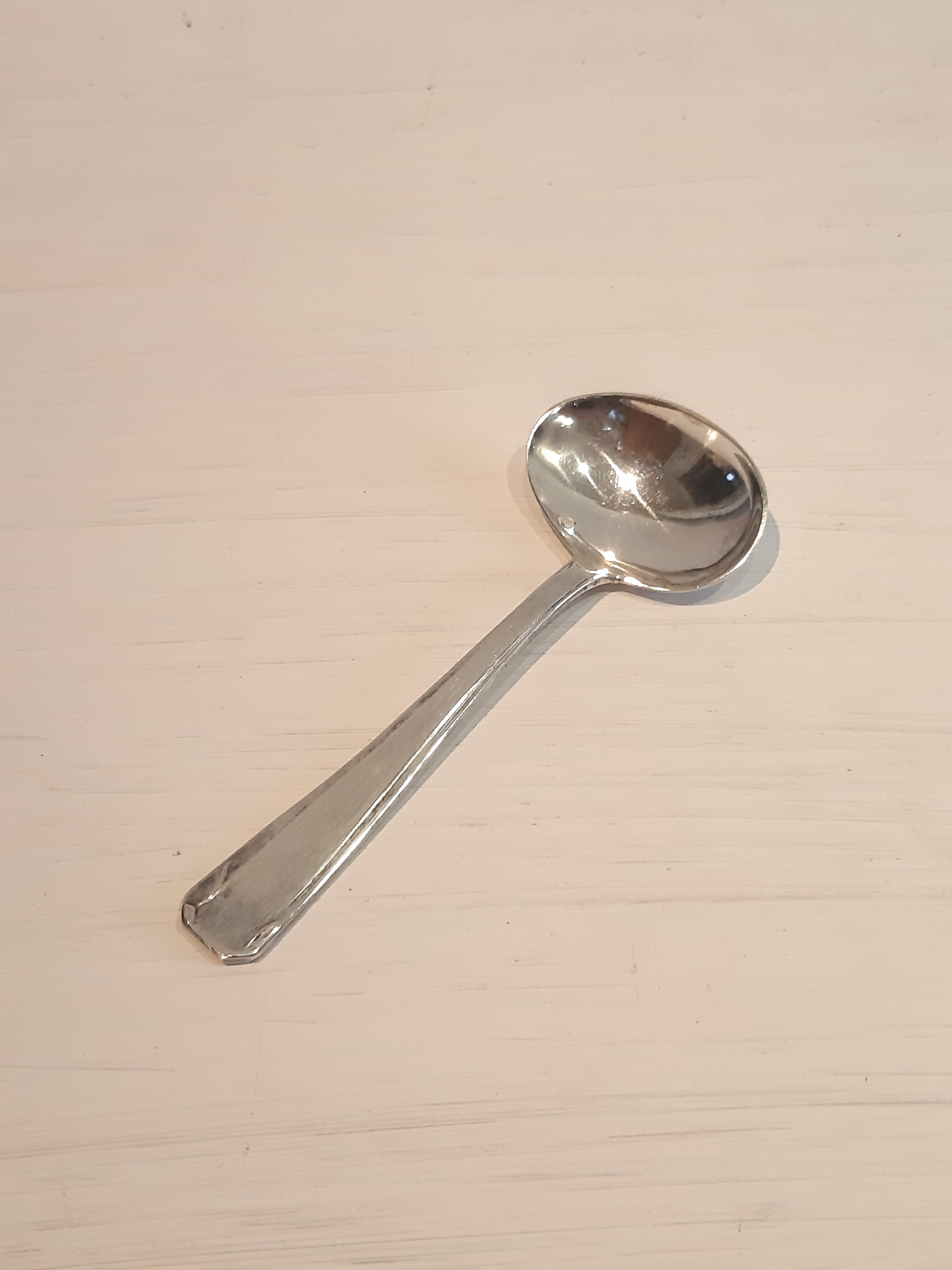 Vintage Français Silver Plated Small Cream & Sauce Ladle Baby Feeding Spoon Serving Pouring 18 Gr Ci