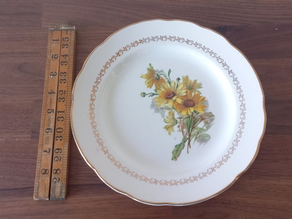ヴィンテージ 6枚セット GIEN 磁器プレート デイジー装飾 陶器