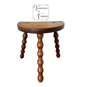 Stool  French Traditional Milking Stool  Bobbing Legs Small Stool Tabouret Vintage Rest Plinth Seating Plant Ornament Display Circa1970’s