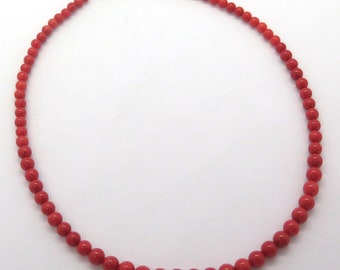 New 2 Rown 7-8mm Natural Japan South Sea Red Coral Round Beads Necklace 18-19" New 2 Rown 7-8mm Natural Japan South Sea Red Coral Round Beads Necklace 18-19"