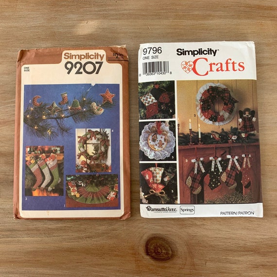 2 Uncut Vintage Christmas Craft Patterns 1979 1992 NIP Etsy