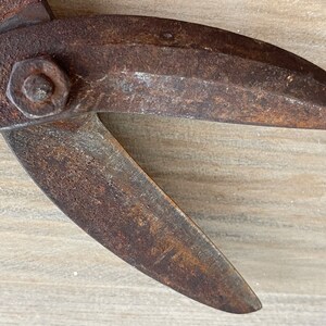 Vintage Tin Snips Metal Shears Industrial Scissors Forged Steel Blue ...