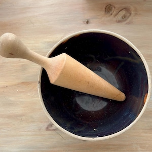 Vintage Wood Cone Masher Primitive Wooden Pestle Kitchen tool Farmhouse Country Kitchen decor