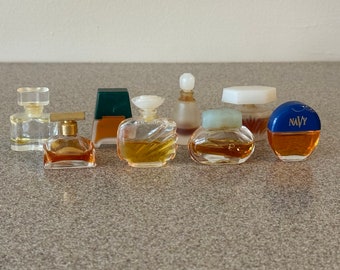 Lot of 8 Vintage Mini Perfume Bottles Miniature Fragrance bottles Women's Fragrance Samples Mini Scent bottles