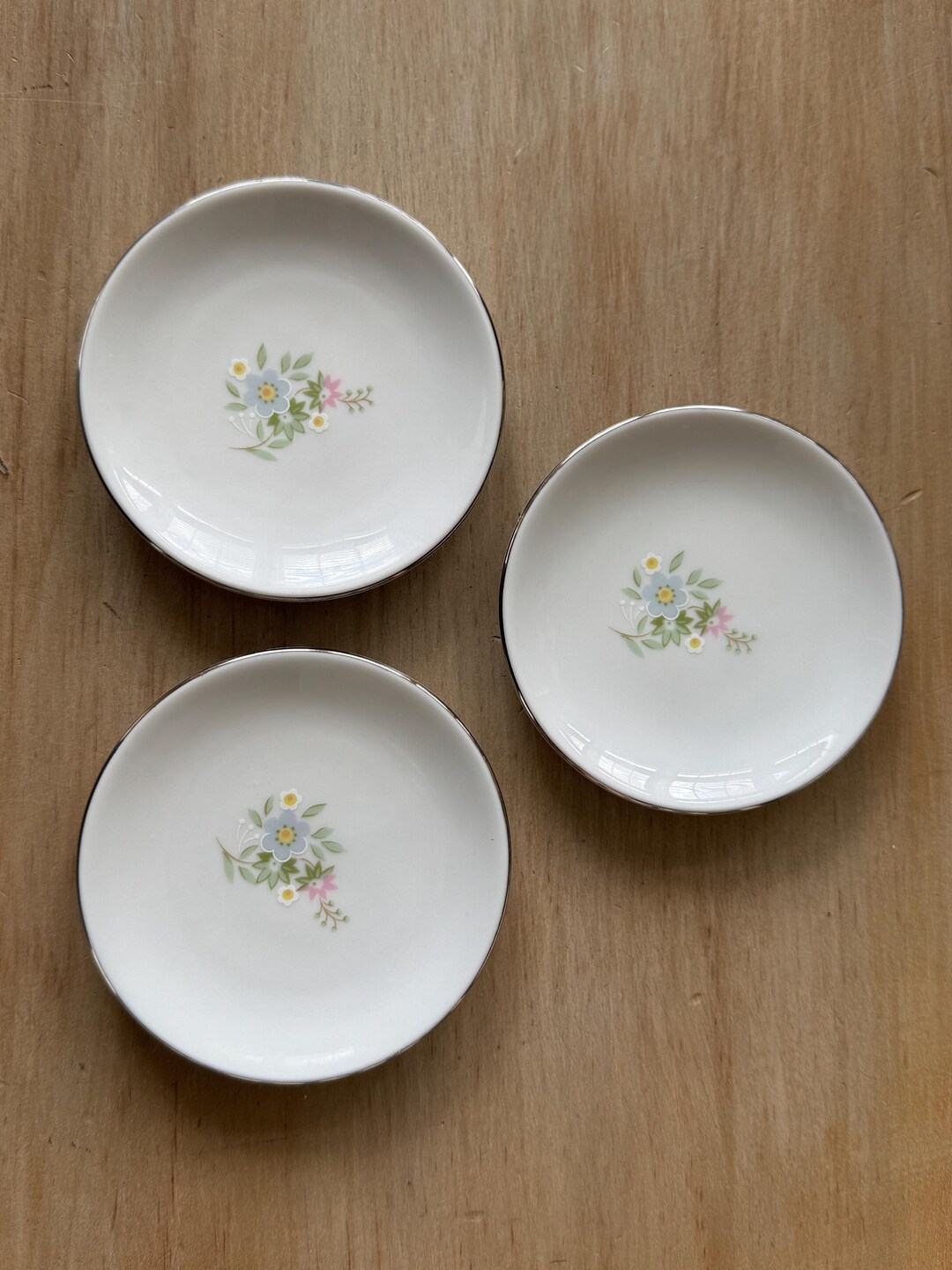 Three Vintage Butter Pats Forever Spring Johann Haviland Porcelain ...