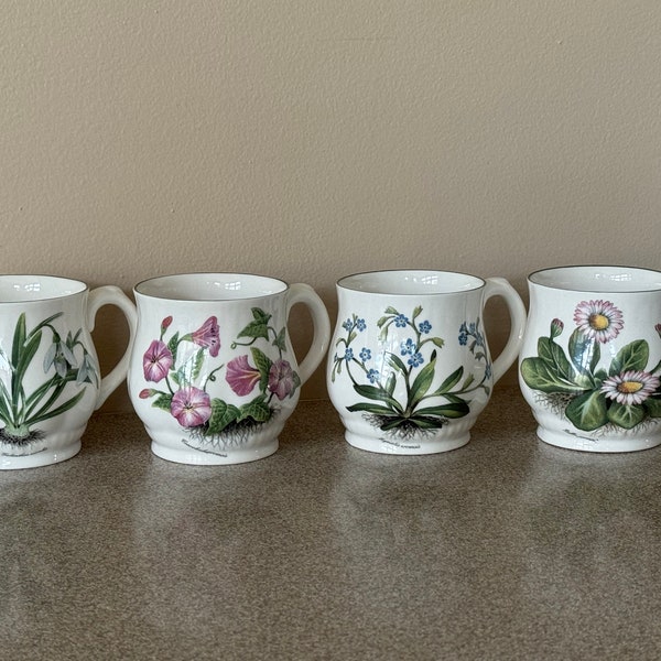 Woodlea Bone China Mugs Wildflower patterns Flowers English porcelain Floral design Woodlea China Tea mugs Made in England Sold Individually