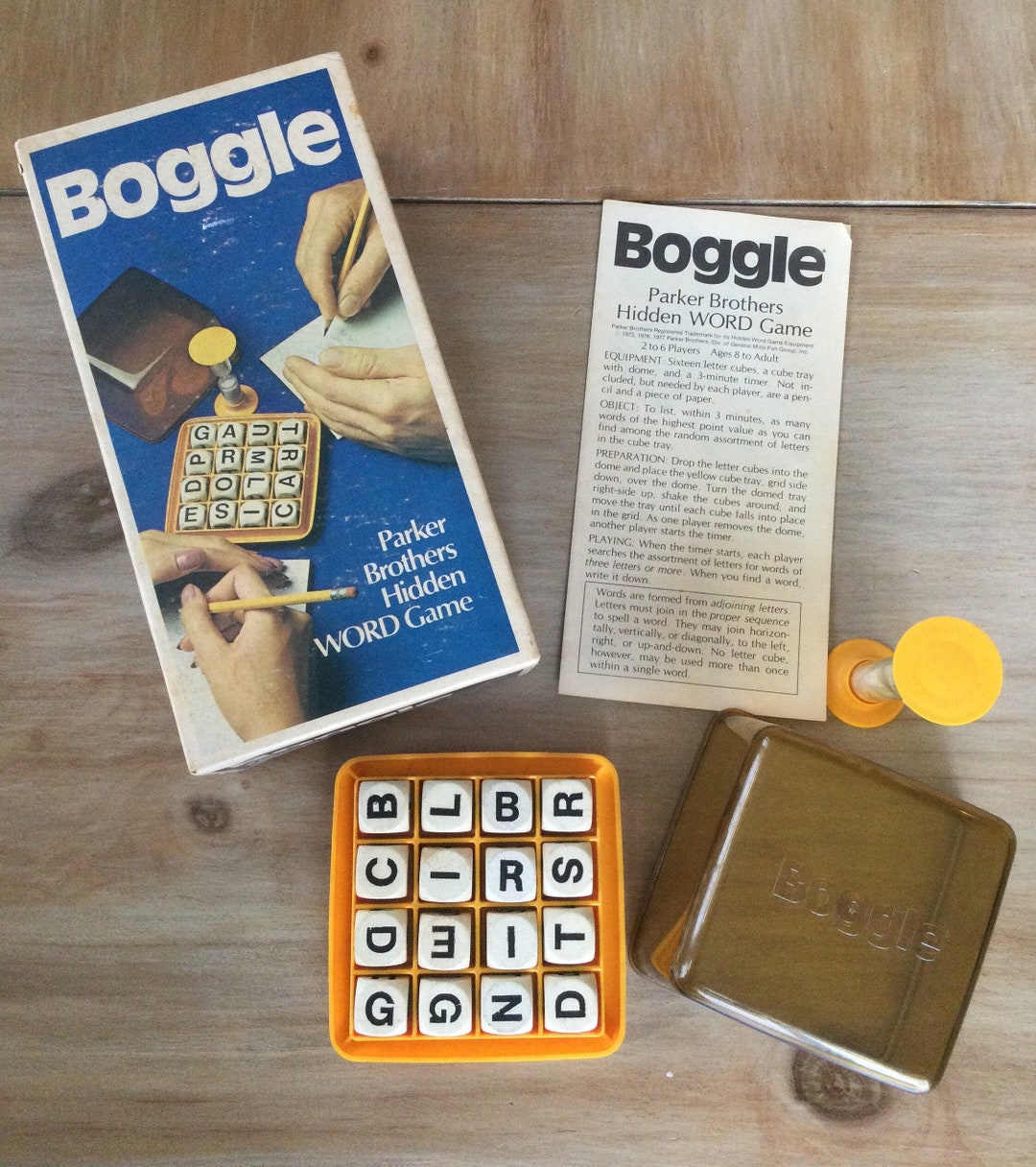 1976 Boggle Game Parker Brothers Vintage Word Block Game Family Game ...