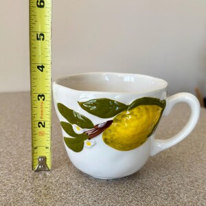 Anthropologie Lemon Mug 3D Embossed Stoneware Lemon Coffee or Tea Mug with Handle Foster Icon Garden Collection Coffee Cup image 10