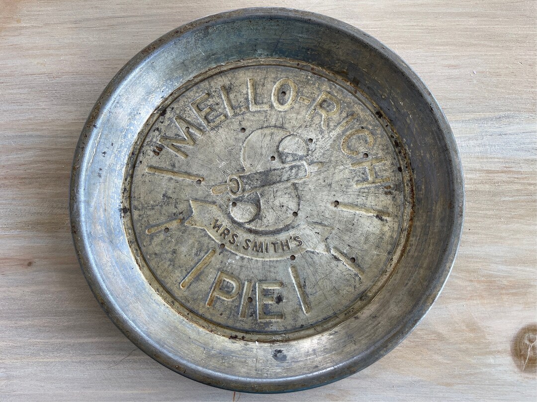 Vintage Mrs.smiths Pie Tin Mellorich Pie Pan Vintage Metal Etsy