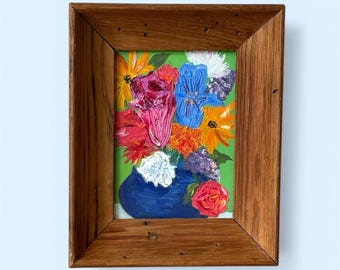 Two Hand Painted Theorems Jean Henry Original Art Vintage Folk Art